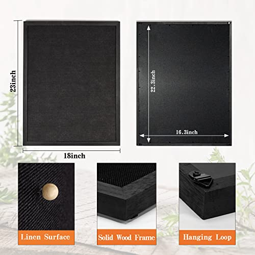 Miratino Large Bulletin Board, 23 "X17 " Black Cork Boards For Walls With Frame, Pin Display Board Vision Board For Home School Office Decor #TOP1