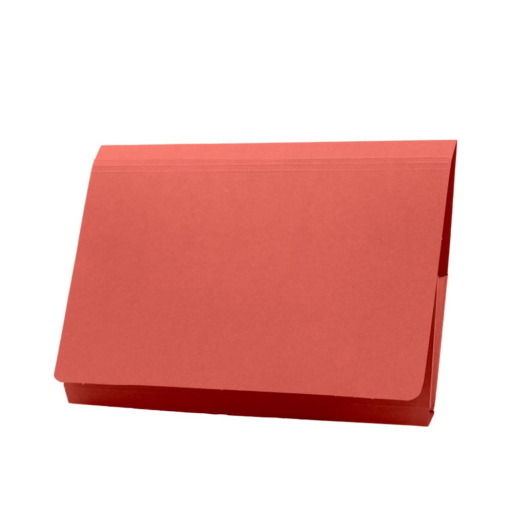 Exacompta Guildhall Full Flap Pocket Wallet, 315gsm, Foolscap - Red, Pack of 50