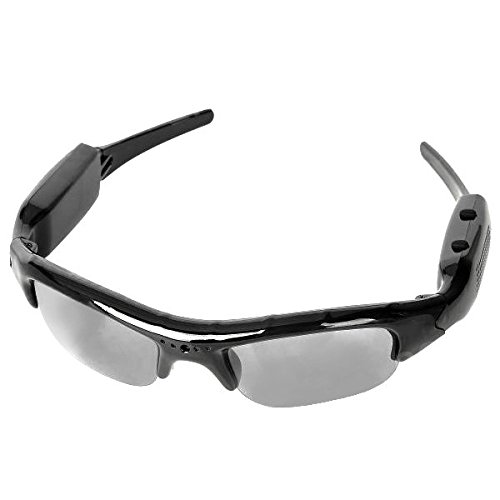 PhilMat Gafas de sol de 2.0MP remota sonido de vÃu00addeo de control de apoyo grabadora de 16gb tf