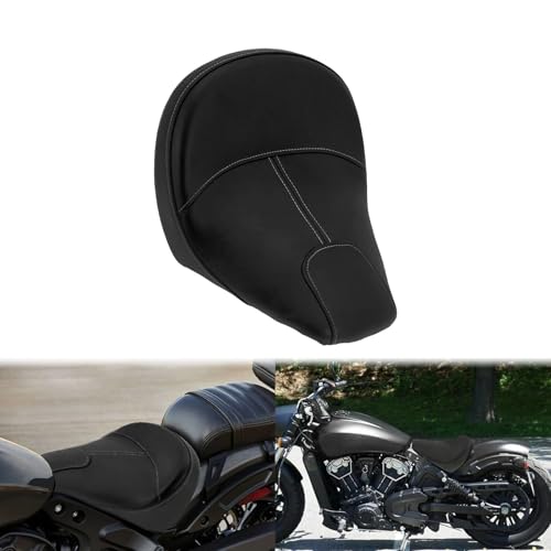 Selle Solo Moto Noir Marron - Siège Conducteur Indian Scout - 6