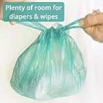Baby Works - Sacs à couches jetables avec Baby Poudrière, Neutralisation de l'odeur, poignées pour l'élimination des couches, les déchets d'animaux, les voyages, les pépinières et sur le terrain, 200 Nombre