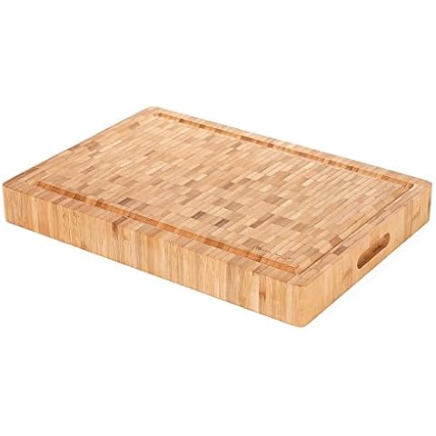 Heim Concept Organic Bamboo Cutting Boards for Kitchen Extra Large Chopping Board with Juicy Groove Perfect for Meat, Vegetables, Fruits, Cheese Cover