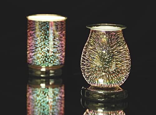 Astin of London - Aroma Electric Wax Burner Melt Warmer Lamp with Touch Control - 3D Starburst Design 17cm