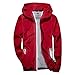 Workout Jacket, Men'S Rain Windbreaker Lightweight Shell Raincoat With Hood For Golf Hiking Travel. Jacket Men Fashion Waterproof Hooded Jackets Black Pullover Jacket (L, Red)