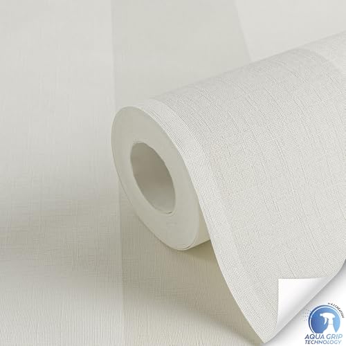 Livingwalls Wallpaper DESIGNDROP, precovered Non-Woven Wallpaper Stripes in Beige, White, 10,05m x 0,53m - Image 2