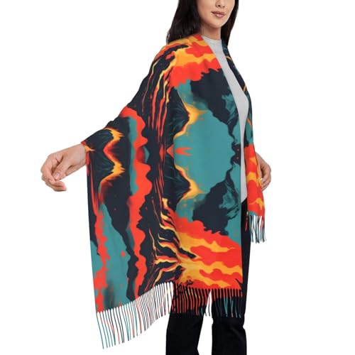 Volcano Ladies And Girls Tassel Scarf, Soft Faux Cashmere Scarf For Winter - Perfect For Autumn And Winter Wear2