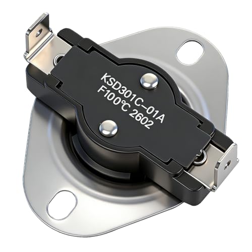 LENGSHIKEJI Snap Disc Thermostat Switch Compatible with Wood Stove Fireplace Blower Fan Temperature Controller Thermal Switch 100°F ON 85°F Off Replace#: 2511F002-351