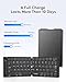 Samsers Foldable Bluetooth Keyboard - Portable Wireless Keyboard with Stand Holder, Rechargeable Full Size Ultra Slim Folding, Compatible iOS Android Windows Smartphone Tablet and Laptop - Black