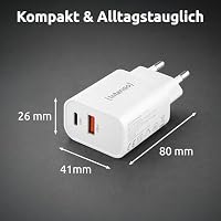 Intenso 30W USB-C & USB-A Schnellladegerät - Power Delivery Adapter, Weiß – Ansicht 6