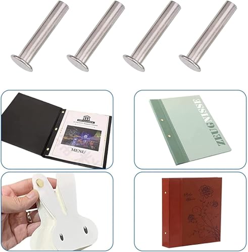 Juvielich 10 Sets M3 x 6mm Chicago Screws, 304 Stainless Steel Binding Posts, Fits 3mm (1/8") Hole for Thin Photo Albums, Scrapbooking, Leather Bags, Boots, DIY Crafts by Juvielich - Image 6