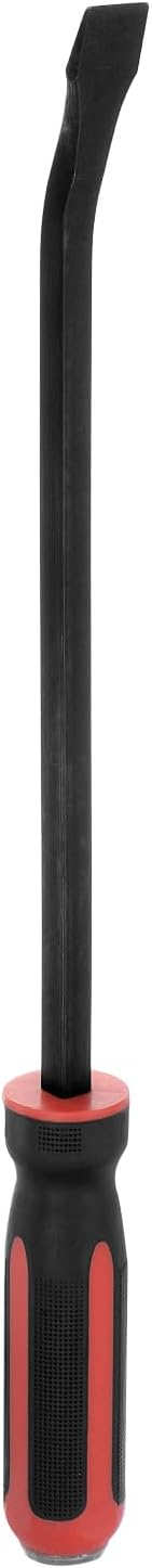 HARFINGTON Angled Tip Pry Bar 18 Inch CR-V Curved Screwdriver Pry Bars with Strike Cap Non-Slip Handle for Lifting and Prying