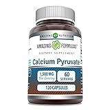 Amazing Formulas Calcium Pyruvate Supplement | 1500 Mg per Serving | Capsules | Non-GMO | Gluten-Free | Made...