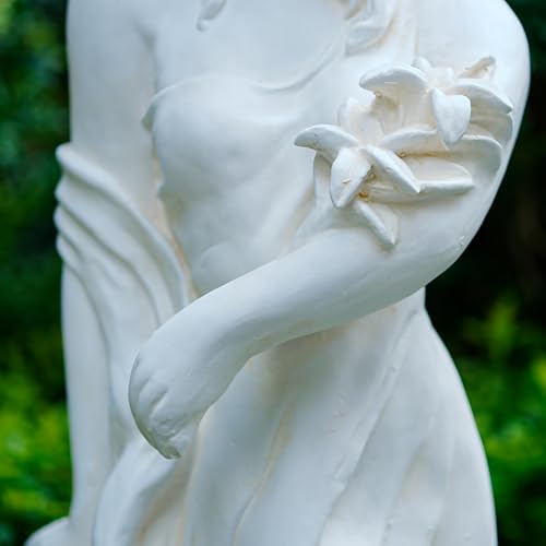 Keslecy Outdoor Large Nymph Statue, 51Inch Garden Sculpture Decor, Roman Pillar Goddess of Greek Mythology Roman Style for Patio Yard Lawn Porch by Keslecy - Used condition - Image 5