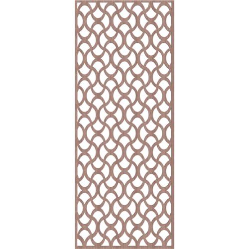 Image of Resort Decorative Pierced Fretwork Wood Wall Panels, 19 3 /8 inchW x 49 3 /8 inchH x 3 /8 inchT, Walnut