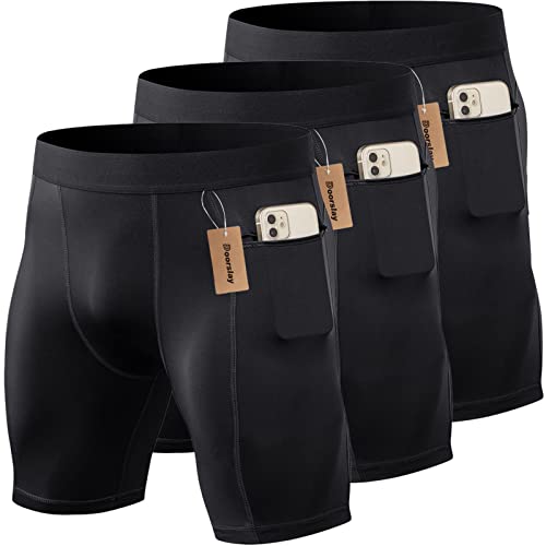 yeacher Shorts Esportivos Masculinos Com 3 Itens. Cueca De Treino Ativo. Calções Masculinos De Compr