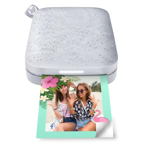 HP Sprocket Portable Photo Printer (2nd Edition) – Instantly print 2x3" sticky-backed photos from your phone – [Luna Pearl] [1AS85A]