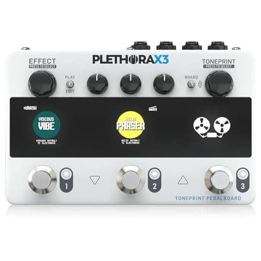TC Electronic PLETHORA X3 Pedal de guitarra | Pedalboard TonePrint con hasta 127 tableros | 3 espacios para pedales | 75 espacios TonePrint por efecto | 3 interruptores de pie MASH | Looper de cinta