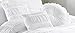 Chezmoi Collection 7-Piece Chic Ruched Comforter Set (with Throw Pillows) (King, White)