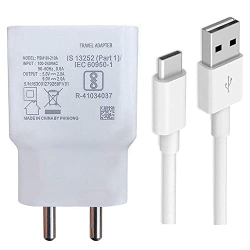 Image of Orignal 18W Fast Charger with USB Type C Cable for iQOO Z6 5G, iQOO Z6 Lite 5G, iQOO Z6 Lite, iQOO U5e 5G, iQOO Z8 5G, iQOO U5x 4G, iQOO U5x 5G, iQOO U5 5G, iQOO U3x 4G, iQOO U3x, iQOO U3, iQOO U1X, iQOO U1- White