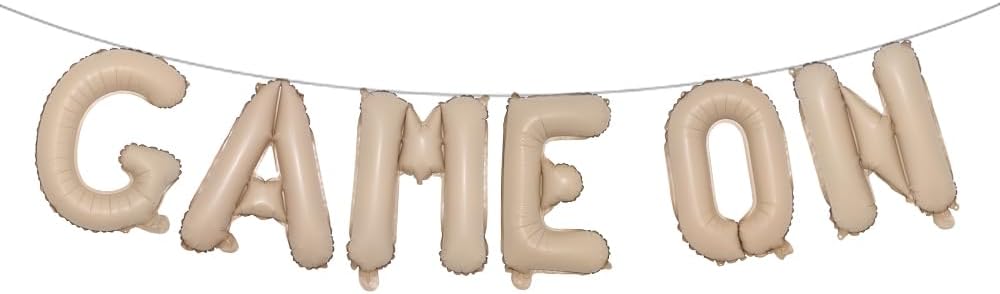 GAME ON Balloons Banner Black Game Themed Birthday Party Decoration and Supplies Sign (GAME ON Green) image 5