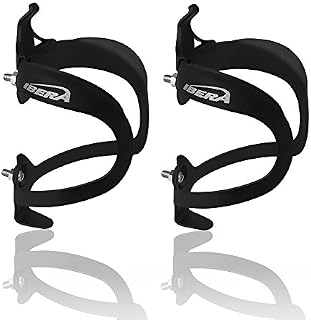 Ibera Bicycle Lightweight Aluminum Water Bottle Cage, (Black(Pair))