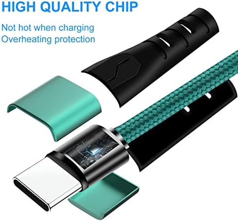 Multi Charging Cable 3A, SIQIWO 4 in 1 Fast Charger Braided with 2 Micro USB+2 Type C Cable Lead, for Android Galaxy S22 S20 S9 S6 A5 Note 4 3 J7, Huawei, Sony, LG, Xiaomi, Nokia, Moto, E-readers-1.2M