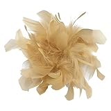 Elegante broche de flores de plumas, pin de solapa grande de 20 cm para mujeres y hombres, ramillete de tela para fiesta de boda, chal floral dramático, traje de vestir, accesorios de ropa, regalo de