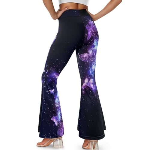 Women's Flare Yoga Pants High Waist Leggings Tummy Control Joggers Sweatpants Workout Gym4