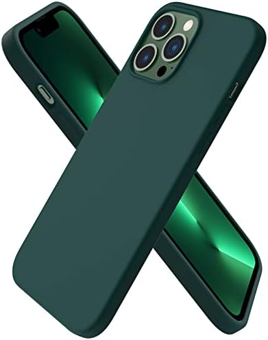 ORNARTO Compatible with iPhone 13 Pro Max Case 6.7", Slim Liquid Silicone 3 Layers Full Covered Soft Gel Rubber Case Cover 6.7 inch-Clover