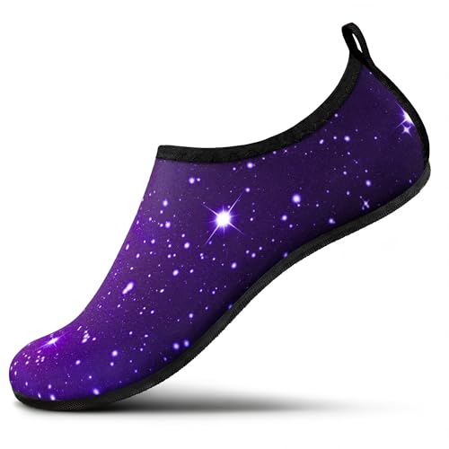 Image of SEEKWAY Water Shoes Women Men Adult Quick-Dry Aqua Socks Barefoot Non Slip for Beach Swim River Pool Lake surf Black SK002(U)