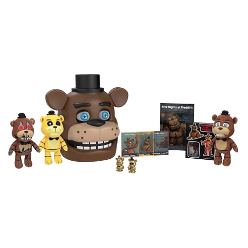 PhatMojo Five Nights at Freddy's - Freddy Fazbear Animatronic Bundle (11 Items, Blinking Eyes w/Lights & Sounds)