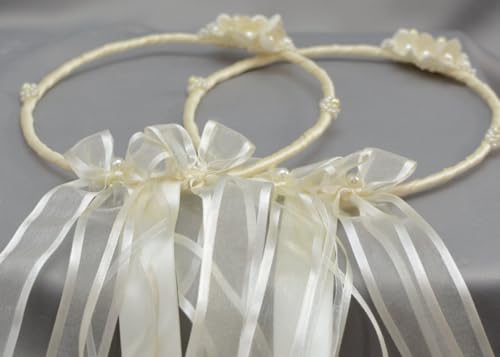 Stefana crowns with silk cocoons
