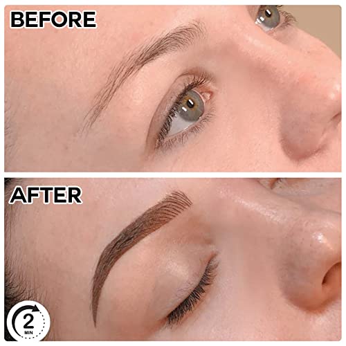 Voha Eyebrow Stamp Stencil Kit, Eye Brow Stamping Kit, Brow Stamp Kit, Reusable Eyebrow Stencils, Eyebrow Stamp Kit, Eyebrow Stencil Kit, Waterproof Natural Perfect Eyebrow Pomade Kit (Medium Brown) #TOP3