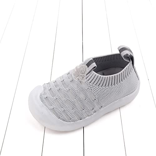 Summer Children Baby Sneakers Toddler Girls Boys Lightweight Breathable Mesh First Walkers Shoes Size 24 Months (Grey, 18-24 Months)4