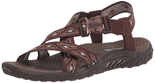 Skechers Women's Strappy Casual Sandal, Chocolate, 11 #TOP28