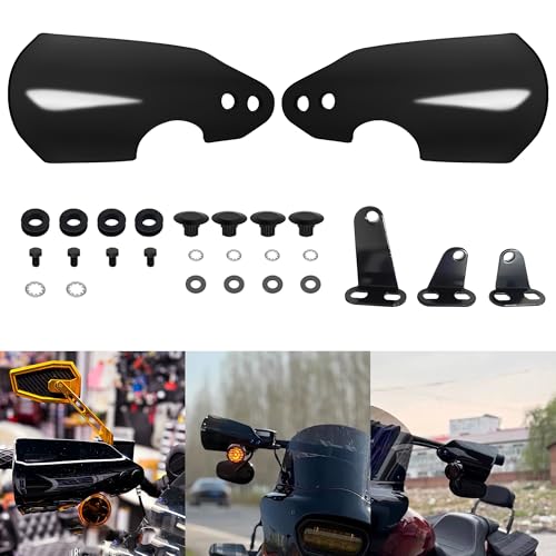 FATECIM Club Style Motorcycle Handlebar Handguards Hand Guards for Harley 2006-2025 Dyna Softail Low Rider S Wide Glide Road King Special Fat Boy Fat Bob Sport Glide FXSB Breakout Blackline Springer by FATECIM - Used condition - Image 2