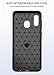 Teayoha Samsung Galaxy A20 Case with Tempered Glass Screen Protector [2 Pack], Carbon Fiber Scratch Resistant, Shock Absorption Soft TPU Drawing Protective Cases Cover for Galaxy A20/ A30 - Black