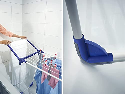 Leifheit Standtrockner Pegasus 120 Solid Compact, standfester Badewannentrockner mit Flügeln, platzsparendes Trocknen in der Badewanne, Kleiner Flügelwäschetrockner für Single Haushalte - Image 6