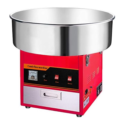 Clevr Large Commercial Cotton Candy Machine Party Candy Floss Maker Red