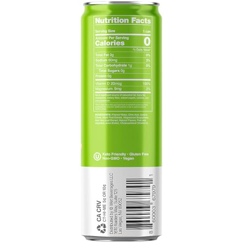 Image of Wet Hydration | Functional Wellness Water, Non-Carbonated - Peach Pineapple (12 Ounce Cans, Pack of 12) - Flavored Water, Hydration Drink, No Sugar, No Artificial Ingredients, Zero Calories (Packaging May Vary)