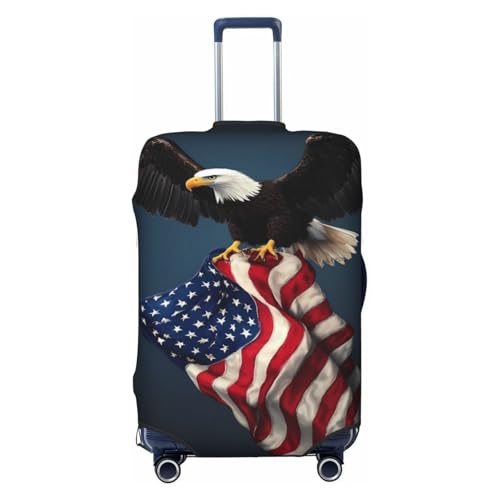 American Flag Print Luggage Covers Suitcase Protector Fit 18-32 Inch Luggage-Small