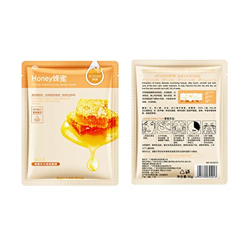 Cayanmydery Sheet Mask Essence Facial Sheet Mask 8 Combo (Pack Of 8) - Fruit Flavor Face Masks Skincare, Hydrating Face Masks, Moisturizing, Moist And Soothing, Beauty Mask For All Skin Type #TOP7