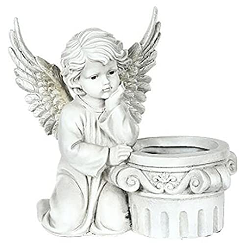 Figurine De Jardin Ange DéCoration De Jardin Pot De Fleurs,Ange Vase Pot Jardinage DéCoratif avec Drainage pour Plantes DIY Succulentes Plantes Jardinière,A Left