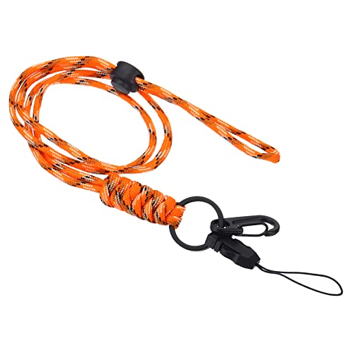Neck Lanyard with Hook, Badge Lanyards Adjustable Long Strap ID Card Holder Keychains for Badge Holders, Camo Orange
