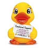 Positive Emotional Support Rubber Duck – Uplifting Birthday Gift, Cute Motivational Desk Decor with Encouragement Cards for Friends, Coworkers,Graduation (Yellow)