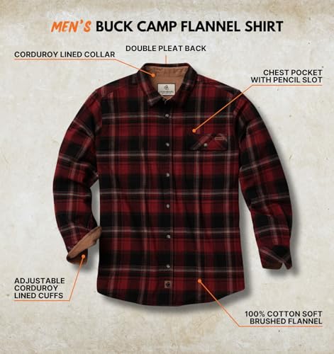 Legendary Whitetails Mens Flannel Long Sleeve Button Down 100% Cotton Shirt - image 3