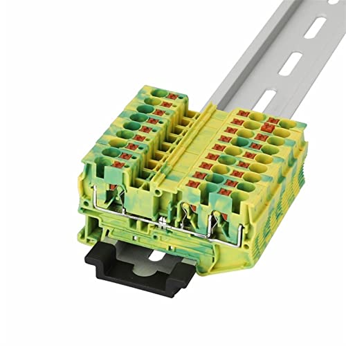 Bloque de terminales de tierra de carriles DIN PT4-TW-PE, conector eléctrico de push-in 2