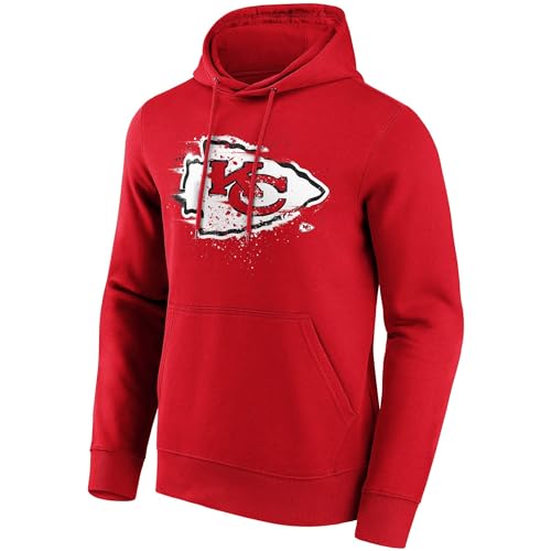 Kansas City Chiefs NFL Hoodie Kapuzenpullover Sweatshirt ** Splatter Crest Graphic ** (XL)