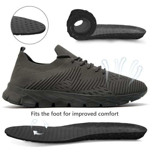 Image of Mens Running Shoes Fashion Sneakers Slip on Breathable Tennis Gym Sports Workout Walking Shoes Lightweight
