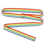 Design arc-en- à 6 couleurs : parce que la ceinture avec anneau en D est conçue avec un motif arc-en- à 6 couleurs, elle est très à la mode et charmante, et c'est une ceinture très belle et charmante.